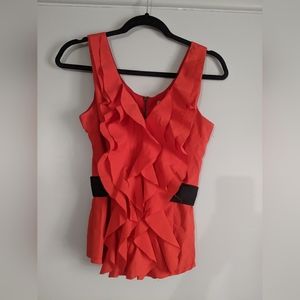 Alythea Red Ruffle Top